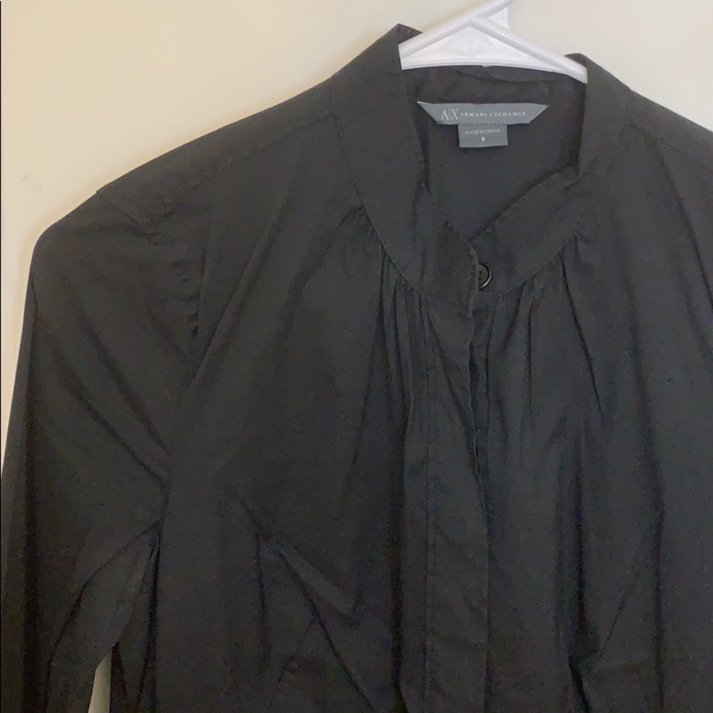 Armani Exchange black shirt dress